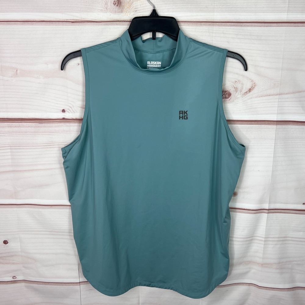 Duluth Trading Top Womens XL Green Alaskan Hardgear Tank Burn Off Sun Sleeveless